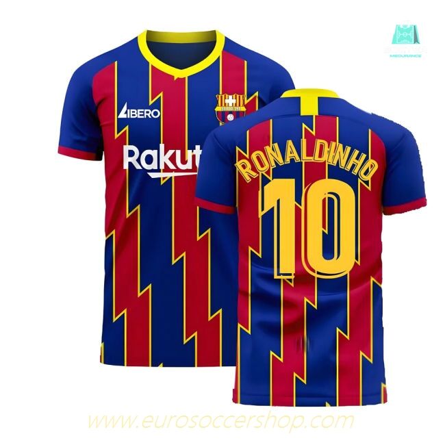 Catalonia 2025-2026 Home Concept Football Kit (Libero) (RONALDINHO 10)