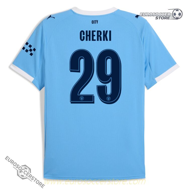 CHERKI 10 Manchester City Home UCL Jersey for the 25-26 Season
