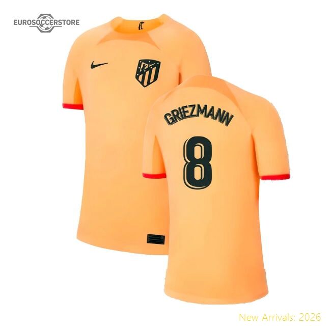 Authentic Third Atletico Madrid Griezmann Jersey 2022-2023 Durable