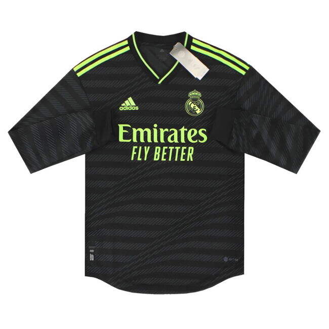 2022-2023 Real Madrid Authentic Long Sleeve Third Shirt (ZIDANE 5)