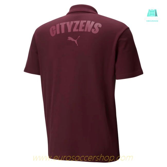 2024-2025 Man City Casuals Polo Shirt (Dark Jasper)