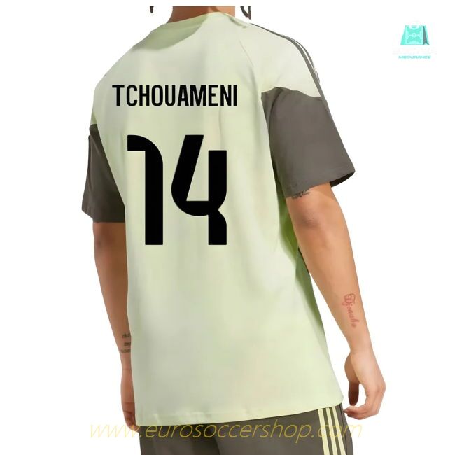 2025-2026 Real Madrid Training Tee (Almost Lime) (Tchouameni 14)