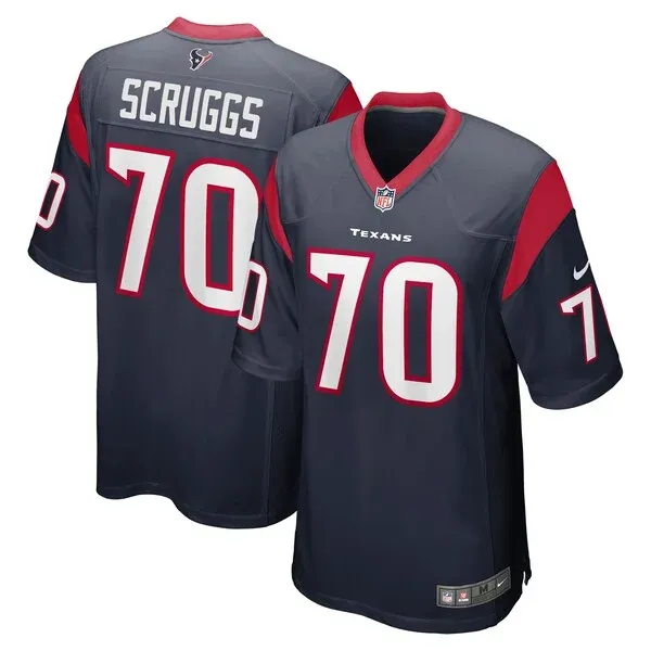 None Juice Scruggs Game Jersey - Navy | NFL Player Jersey | NFL Footba