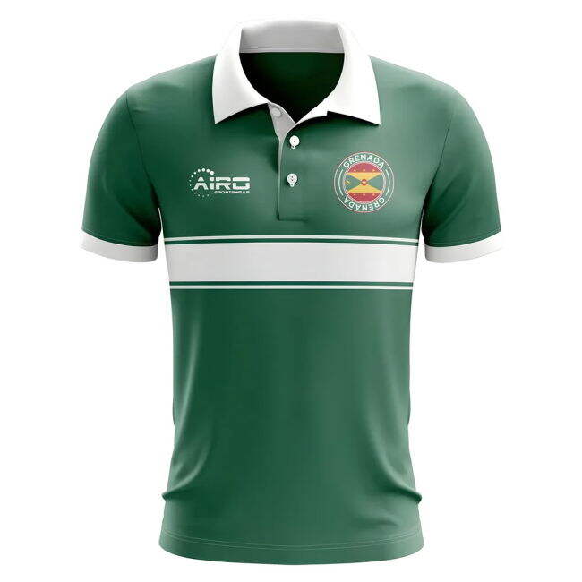 World-Class Aero-Dynamic Grenada Concept Stripe Polo Shirt (Green)