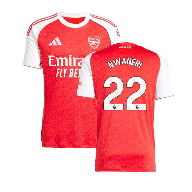 Arsenal Home Soccer Shirt 2025-20 Nwaneri 22 L M S