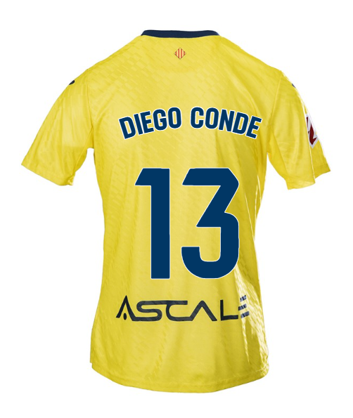 Villarreal's 25-26 Home Jersey featuring DIEGO CONDE, numbered 13.