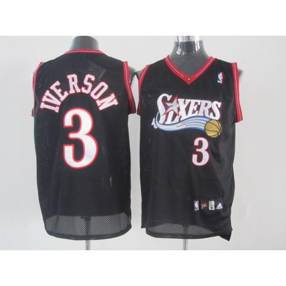 Budget-Friendly Men's 76ers #3 Allen Black Basketball Jersey