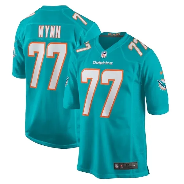 None Isaiah Wynn Game Jersey - Aqua | NFL Player Jersey | NFL Football