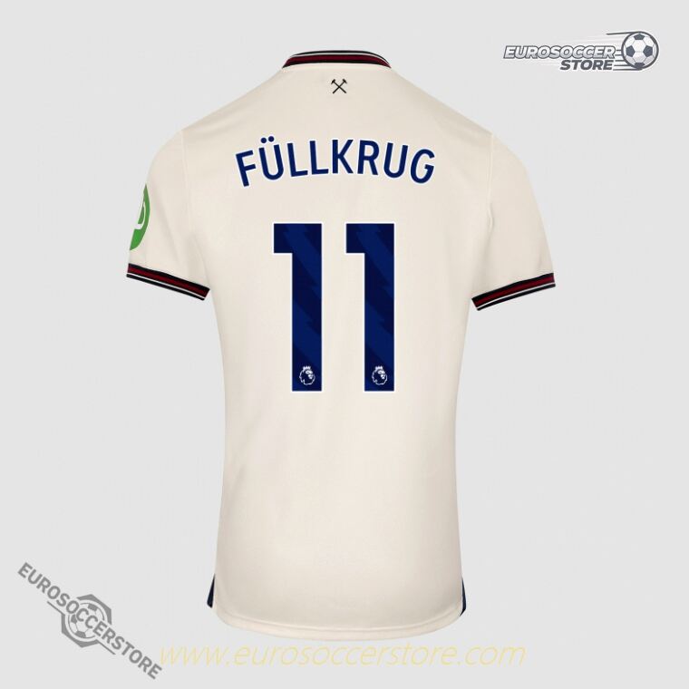 West Ham United 25-26 Season Away FÜLLKRUG Number 11 Football Jersey