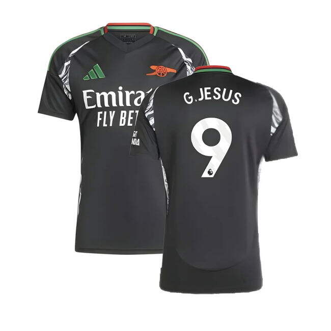 Arsenal 2024-20 Away Football Kit Jesus Name & Number L S
