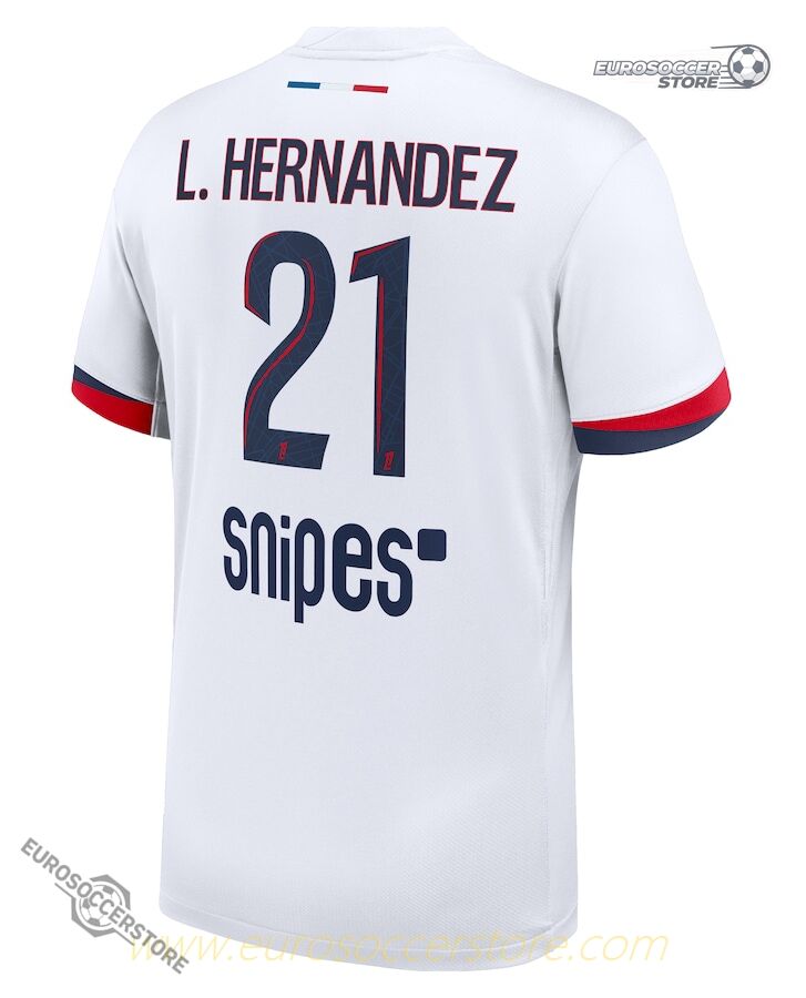 Away Jersey of L. Hernandez for PSG during the 21 season of 25-26