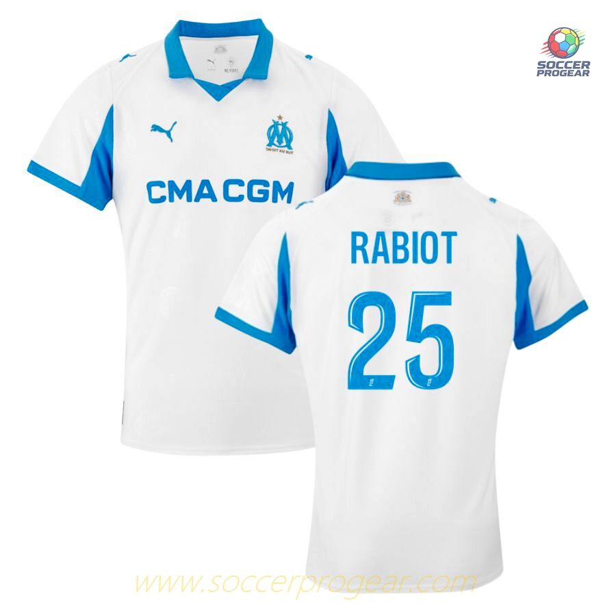 OM Home Soccer Football Shirt 2025-2026 Season Rabiot