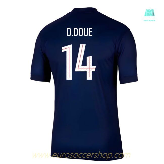 2025-2026 PSG Paris Saint Germain Home Shirt (D.Doue 14)