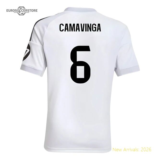 Outstanding 2025-2026 Real Madrid Main Jersey (kids) (camavinga 6)
