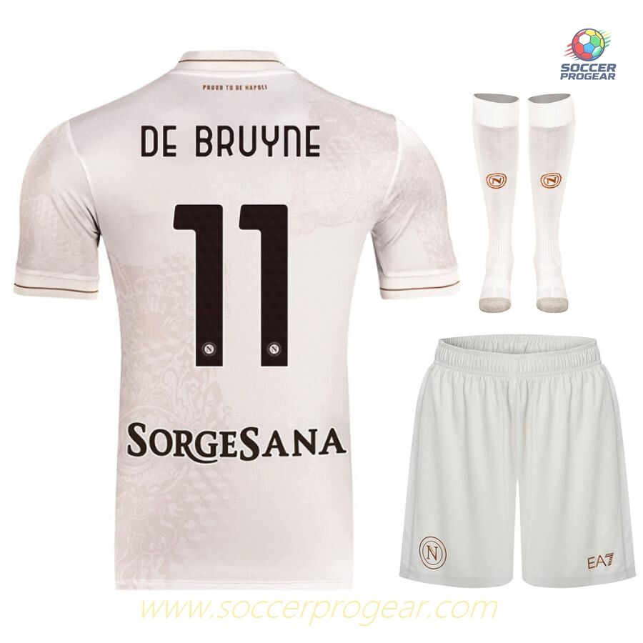 Naples Away Children Soccer Uniform Soccer Jersey 2025/26 Collection De Bruyne