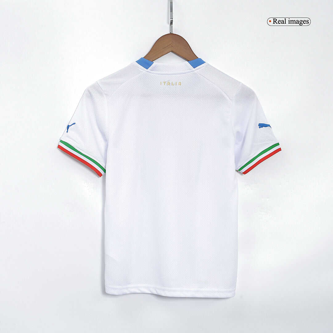 Kid's Italy Away  Soccer Jersey Kit(Jersey+Shorts) 2022 Authentic Kit