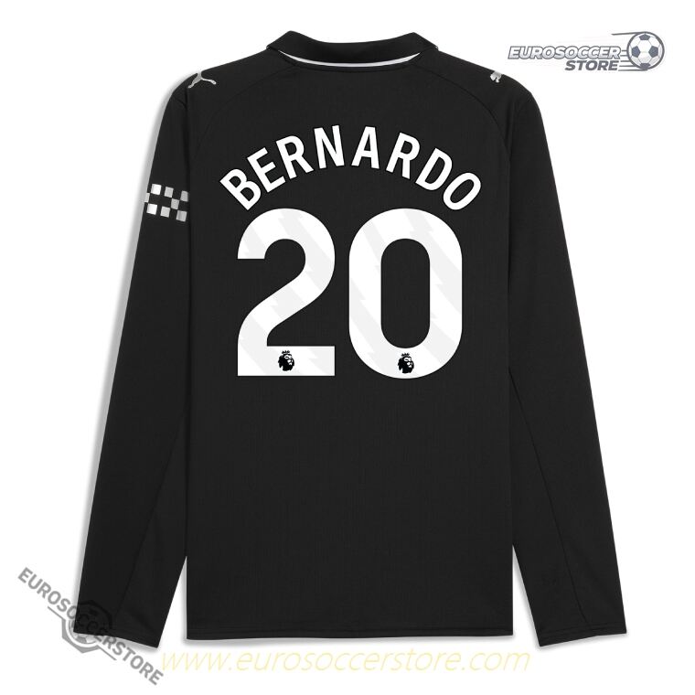 Away Long Sleeve BERNARDO 25-26 Jersey for Manchester City