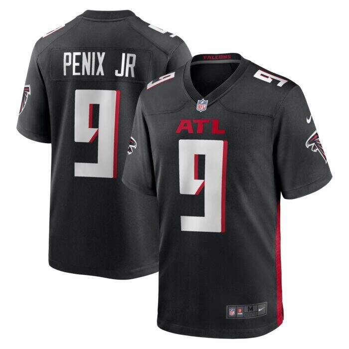 Men's Atlanta Falcons Michael Penix Jr. Nike Black 2024 NF...