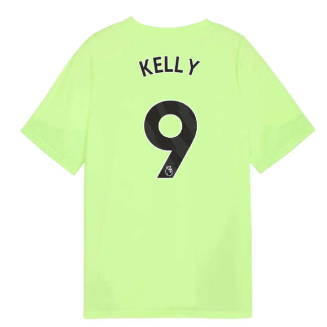 Football Man City Training Jersey Fizzy Apple Kids Kelly #9 Pro Se...
