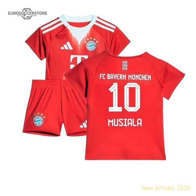 Top-Quality 2025-2026 Bayern Munich Home Baby Kit (Musiala 10)