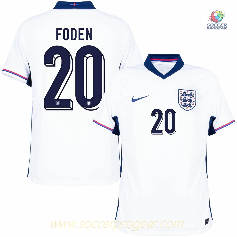 England Home Shirt 2024-2025 Edition Season Foden