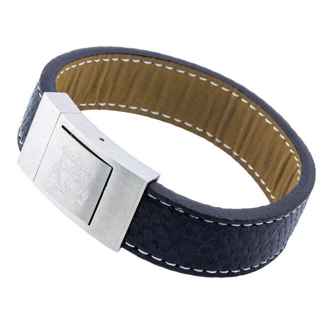 Officially Licensed Liverpool Liverpool FC Stitched Leather Bracelet