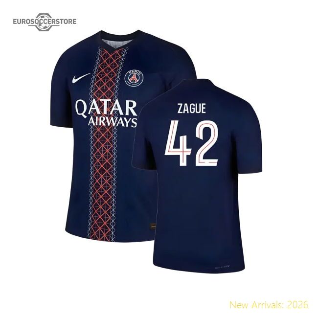 Top-Quality 2025-2026 Psg Home Dri-Fit Adv Authentic Shirt (Zague 42)