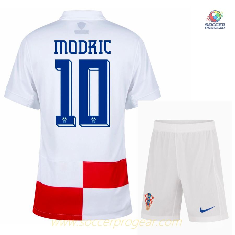 Croatia Home Kids Soccer Uniform Football Jersey 2024/25 Collection Modric