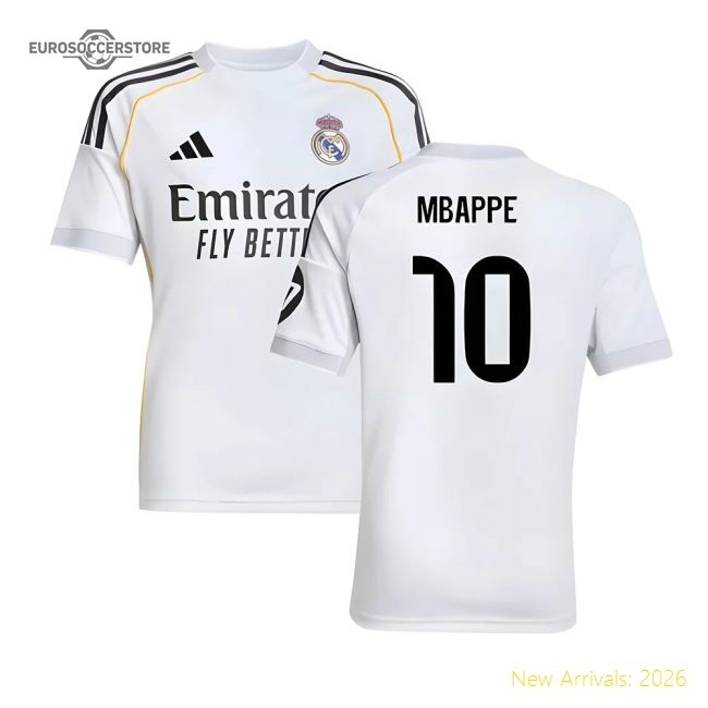 2025-2026 Real Madrid Home Premium Jersey Mbappe Nike Dri-fit