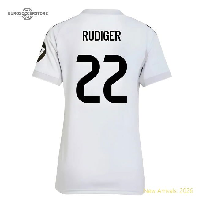 Real Madrid Rudiger Top-tier Home Jersey Primera Division Fabric