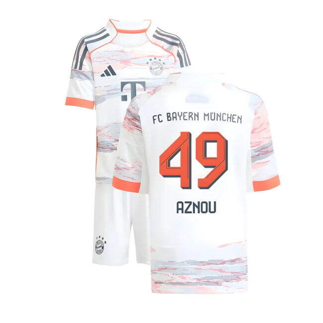 2025-2026 Bayern Munich Away Kit (Aznou 49) Reinforced Seams