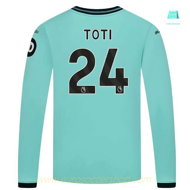 2025-2026 Wolves Long Sleeve Away Shirt (Kids) (Toti 24)