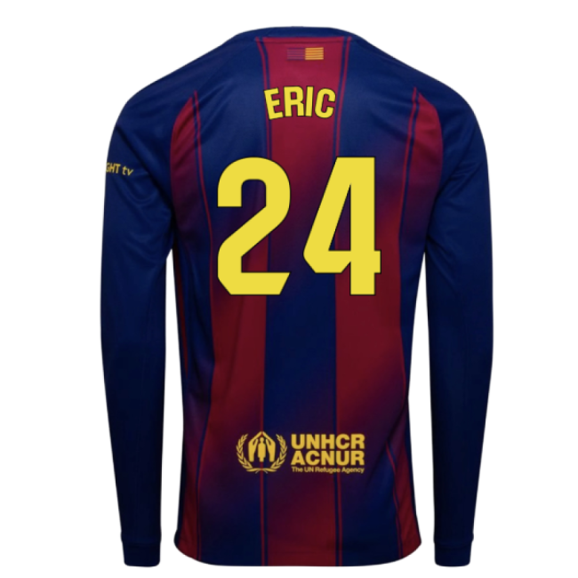 2025-2026 Barcelona Long Sleeve Home Shirt for (Adult