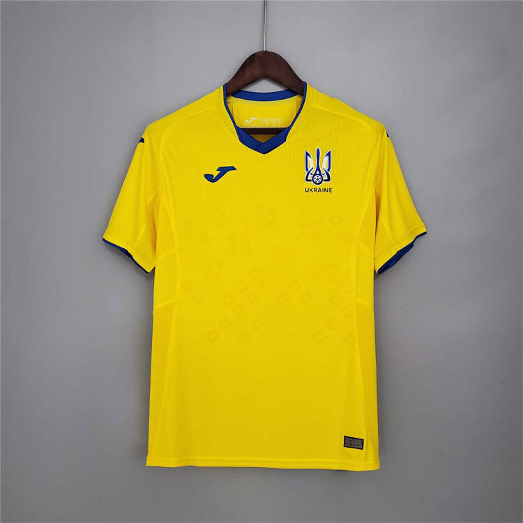 Ukraine Euro 2020 Home Yellow Soccer Jersey Football Shirt - Official