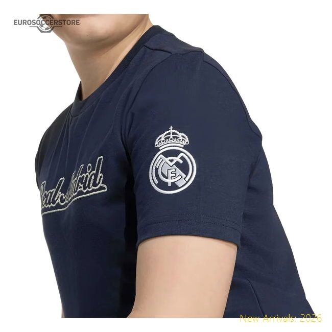 2025-2026 Real Madrid Us Tee (legend Ink) - Navy - Supporter Edition