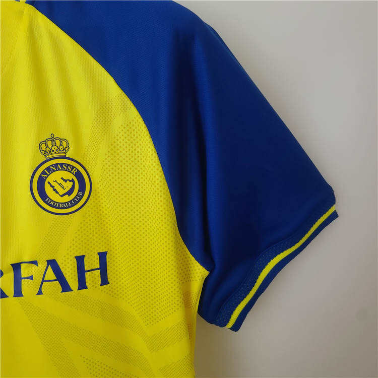 2223 Riyadh Victory Home Yellow Ronaldo Soccer Jersey Football Shirt