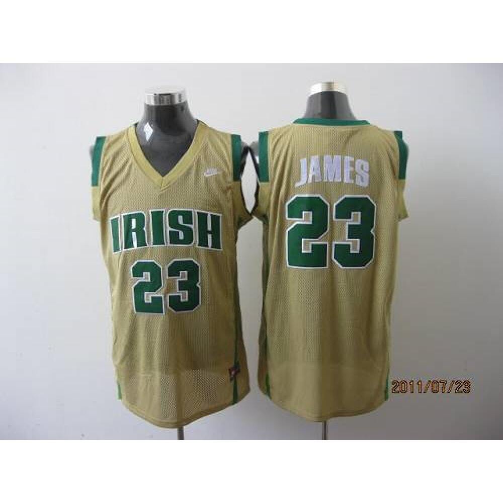 Cost-Effective Men's Miami Heat #23 LeBron Yellow Basketball Jersey