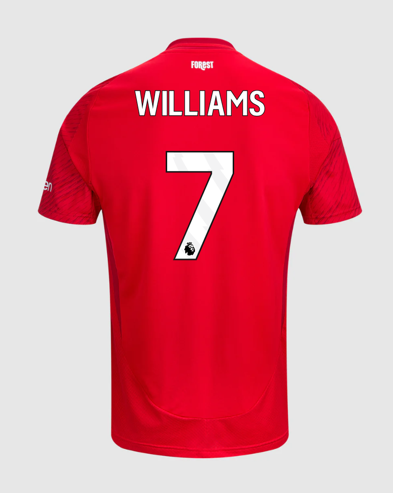 Williams' Nottingham Forest 24-25 Home Jersey Number 7