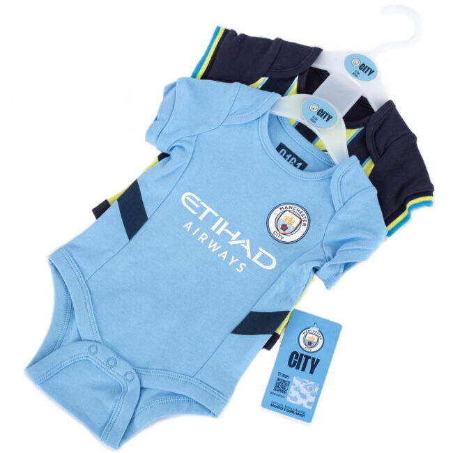 Manchester City FC 24/25 Season 2 Pack Bodysuit 9-12 Mths (Collecto...