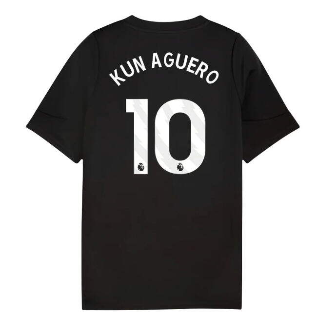 2025-2026 Man City Training Jersey (Black) - Kids (Kun Aguero 10)