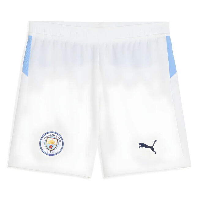 2025-2026 Man City Home Shorts (White) - Kids