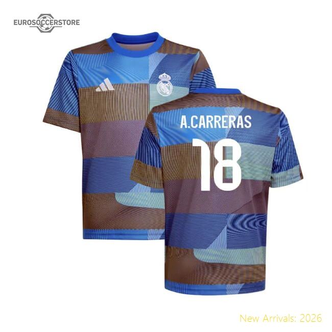 Real Madrid Primera Division A.carreras Home Jersey Performance Fabric