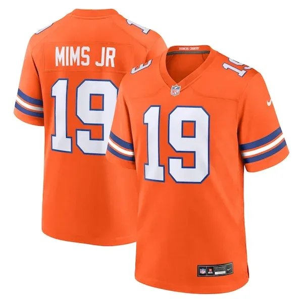 None Marvin Mims Game Jersey - Orange | NFL Player Jersey | NFL Footba