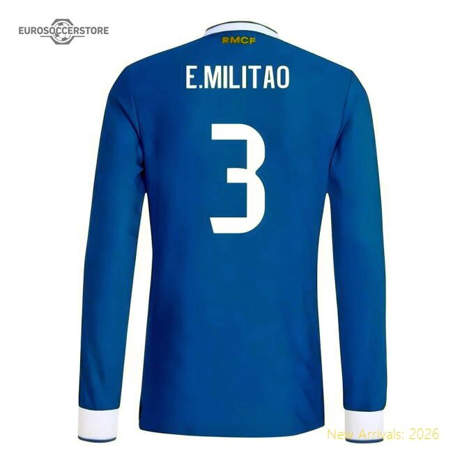 Exceptional 2025-2026 Real Madrid Authentic Long Sleeve Third Jerse