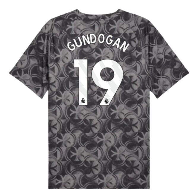 2025-2026 Man City Warm Up Jersey (Black) (Gundogan 19)