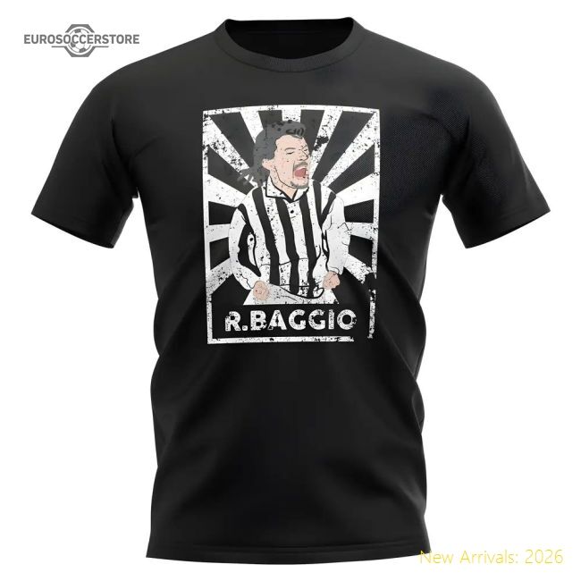 Roberto Baggio Old Lady Legend Series Fan T-shirt (black)