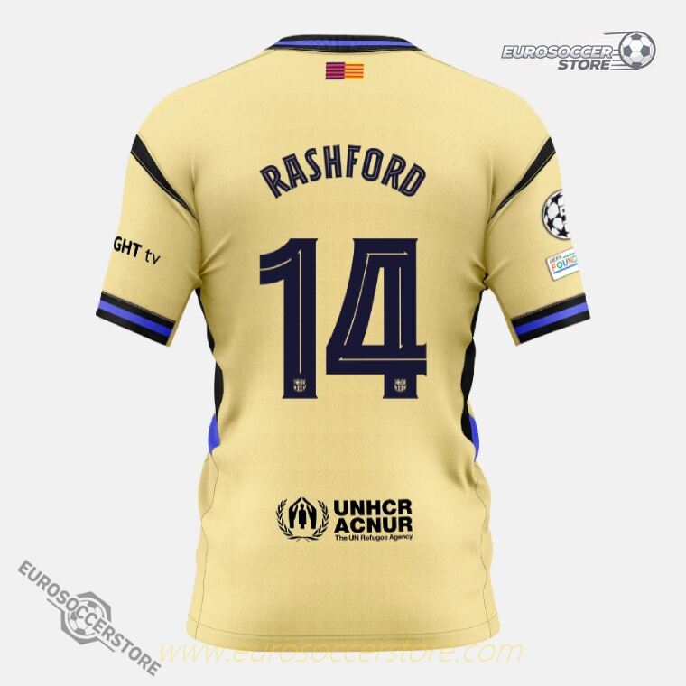 Barcelona Away RASHFORD 14 UEFA Champions League Football Jersey 2025-2026 Season