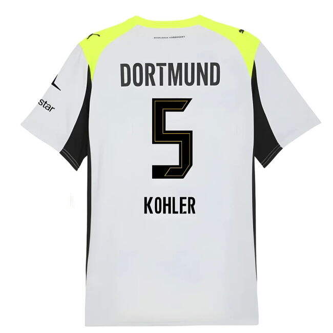 2025-2026 Borussia Dortmund Soccer Club Away Strip (Kohler 5)