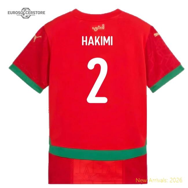 Morocco Kids 20242025 Home Pro Jersey Sleek Climalite Athletic