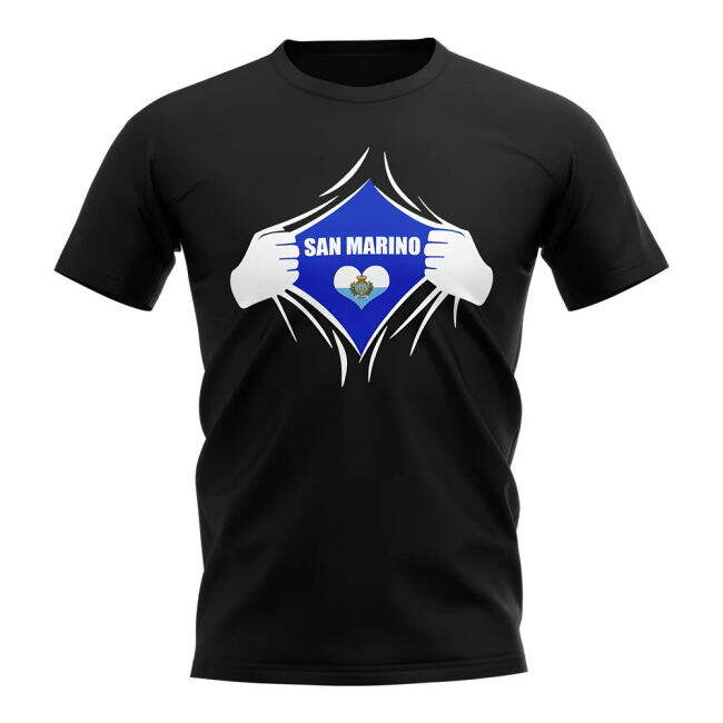 San Marino Chest Badge T-Shirt (Black) Holland Oranje Euro